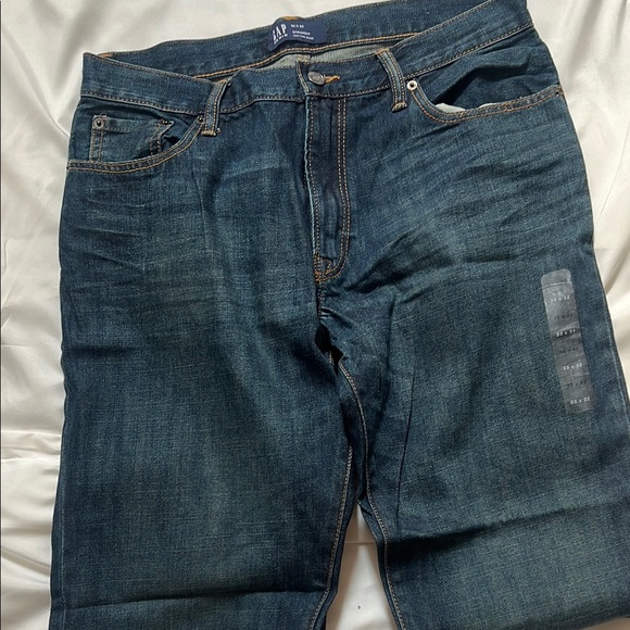 GAP Blue Straight Jeans Classic Indigo Wash - Picture 3 of 4